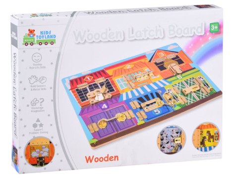 Sensoryczna DREWNIANA TABLICA manipulacyjna