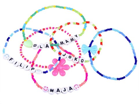 BRANSOLETKI - koraliki, zestaw do tworzenia biżuterii