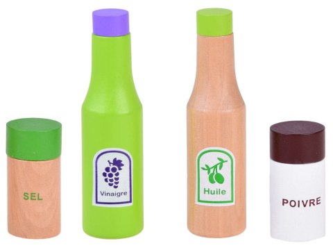 Drewniane warzywa - miska sałatki - małe agd