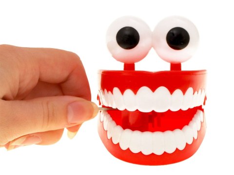 Nakręcana SZCZĘKA chodzące zęby śmieszny gadżet