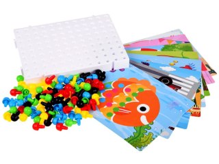 Układanka MOZAIKA kolorowe guziki pinezki