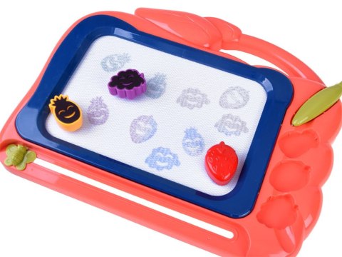 Znikopis z kolorowym tłem tablica stempelki