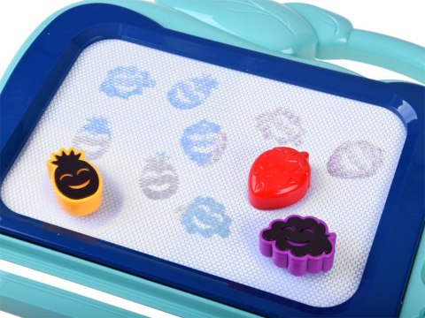 Znikopis z kolorowym tłem tablica stempelki