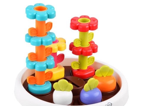 KLOCKI doniczka kwiatki SORTER piramida 12m+