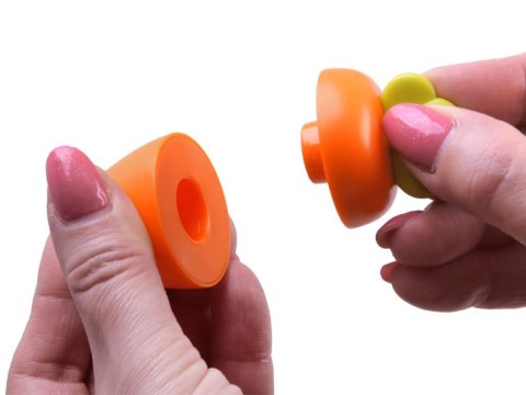 KLOCKI doniczka kwiatki SORTER piramida 12m+