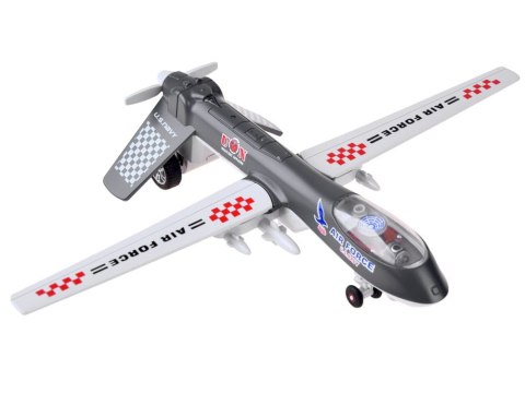 SAMOLOT metalowy DRON wojskowy bojowy dźwięk