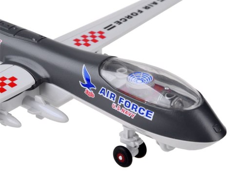 SAMOLOT metalowy DRON wojskowy bojowy dźwięk