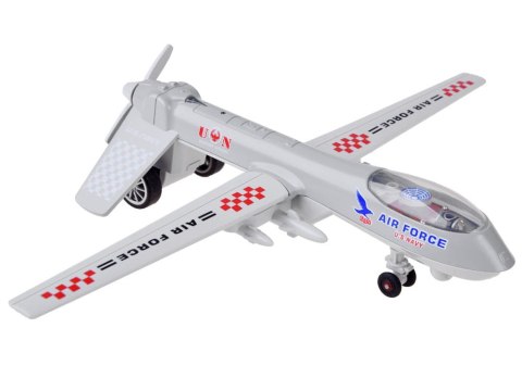 SAMOLOT metalowy DRON wojskowy bojowy dźwięk