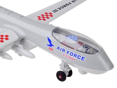 SAMOLOT metalowy DRON wojskowy bojowy dźwięk