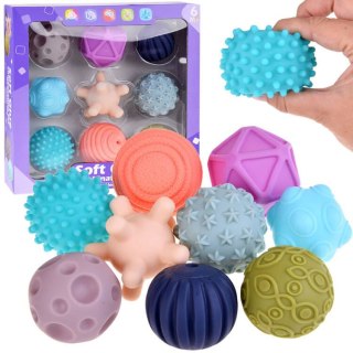 Gumowe PIŁECZKI sensoryczne 6 sztuk