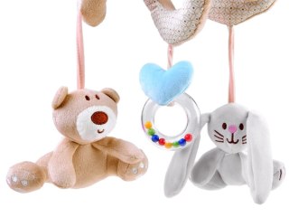 Pluszowa ZAWIESZKA PAŁĄK spirala do łóżeczka wózka