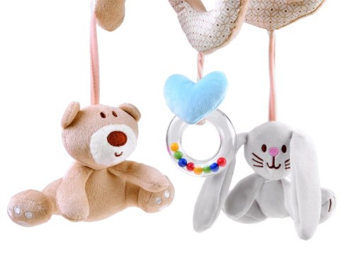 Pluszowa ZAWIESZKA PAŁĄK spirala do łóżeczka wózka