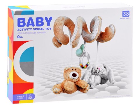 Pluszowa ZAWIESZKA PAŁĄK spirala do łóżeczka wózka