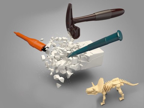 SZKIELET wykopaliska Dinozaury Tyranozaur Rex 6w1