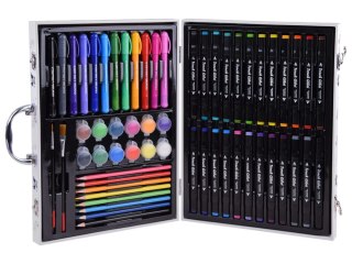 Zestaw artystyczny PLASTYCZNY w walizce kredki farby pisaki