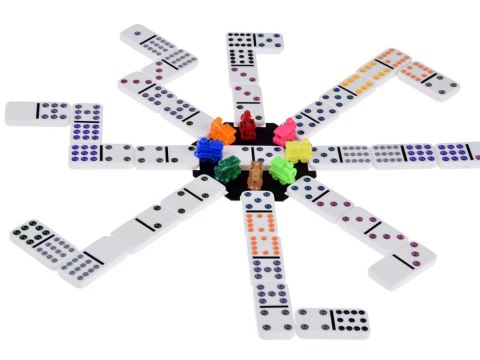 DOMINO gra Mexican Train metalowy kuferek