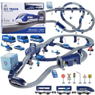 KOLEJKA elektryczna POCIĄG tor POLICJA