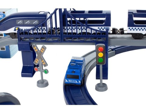 KOLEJKA elektryczna POCIĄG tor POLICJA
