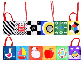 Miękka KSIĄŻECZKA harmonijka sensoryczna kontrast