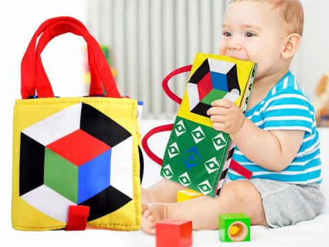 Miękka KSIĄŻECZKA harmonijka sensoryczna kontrast