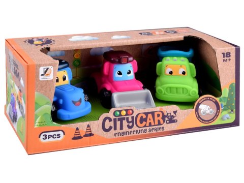Miękkie AUTKA budowlane 3szt 18M+ ZESTAW