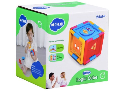 SORTER Edukacyjna rozkładana KOSTKA logiczna