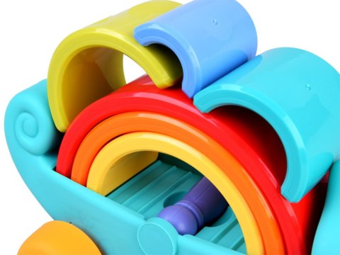 Tęczowy KAMELEON układanka montessori 18m+