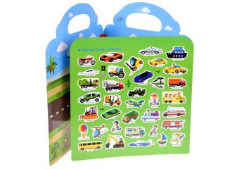 ALBUM KSIĄŻECZKA z naklejkami pojazdy droga