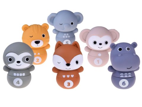 Gumowe ZWIERZAKI kręgle piłka ZOO zwierzątka