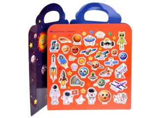 KSIĄŻECZKA ALBUM z naklejkami kosmos planety