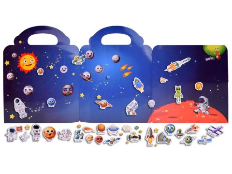 KSIĄŻECZKA ALBUM z naklejkami kosmos planety