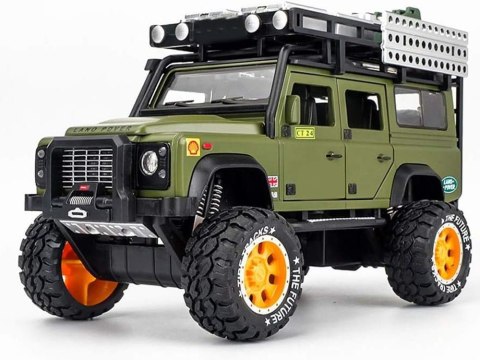 Metalowy SAMOCHÓD AUTO terenowe JEEP napęd dźwięk światło led 1:24