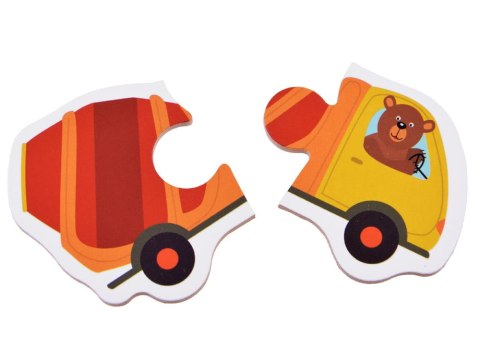 POJAZDY maszyny budowlane samochody PUZZLE UKŁADANKA