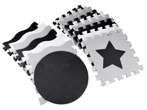 PUZZLE piankowe kontrastowa MATA kształty