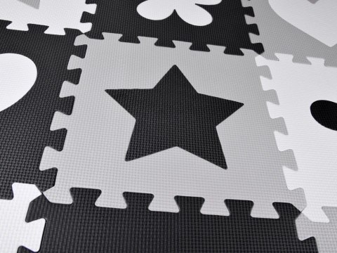 PUZZLE piankowe kontrastowa MATA kształty