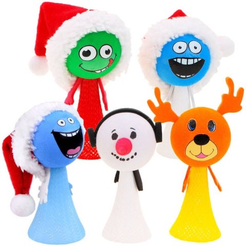 Świąteczny ELF ELFIK mikołajowy SKOCZEK zabawka sprężynka Mikołaj Renifer Bałwan