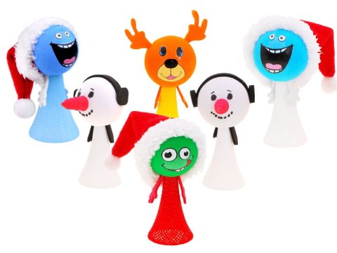 Świąteczny ELF ELFIK mikołajowy SKOCZEK zabawka sprężynka Mikołaj Renifer Bałwan