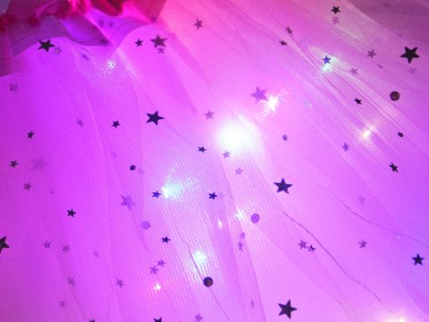 Świecący kostium strój przebranie WRÓŻKA MOTYL skrzydełka spódniczka