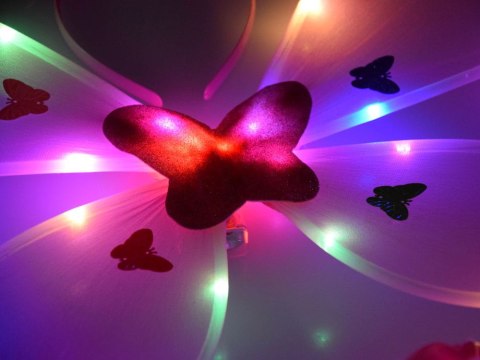 Świecący kostium strój przebranie WRÓŻKA MOTYL skrzydełka spódniczka