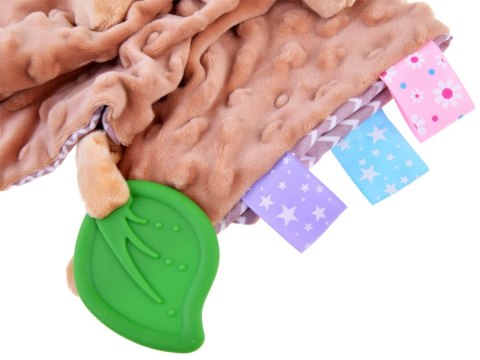 Szmatka SZELEŚCIK Pluszowa Przytulanka MIŚ uspokajacz metki GRYZAK