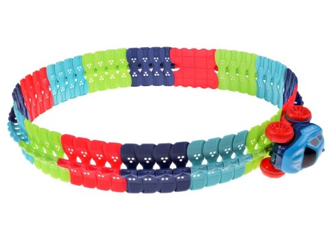 Zakręcony giętki TOR SAMOCHODOWY + autko AUTO 291-elementów