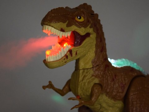 DINOZAUR T-REX sterowany gestem + pilot RC 2w1 zieje ryczy świeci tańczy