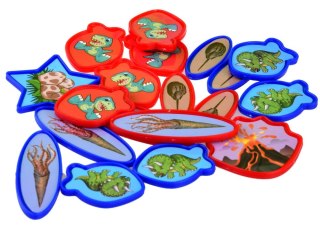 Gra zręcznościowa POŁĄCZ DINOZAURY żetony układanka strategia