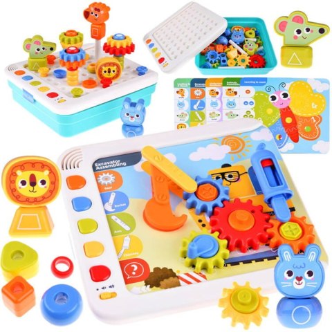 Interaktywny PANEL nauka emocji liczb figur Montessori