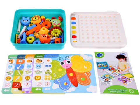 Interaktywny PANEL nauka emocji liczb figur Montessori