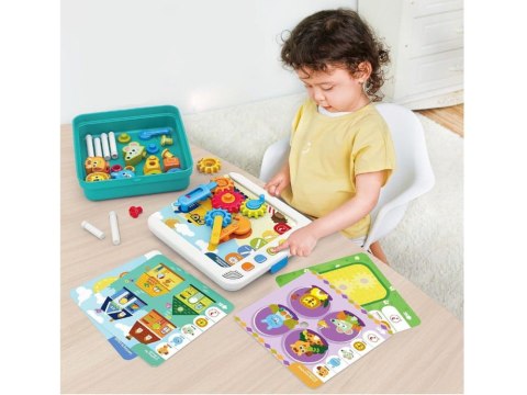Interaktywny PANEL nauka emocji liczb figur Montessori