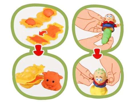 MASA PLASTYCZNA ZOO 6 kolorów ZWIERZĄTKA FARMA farmer foremki