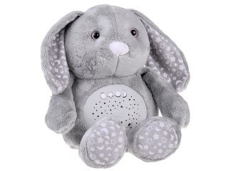 Maskotka projektor KRÓLICZEK gwiazdy kołysanki biały szum usypiacz