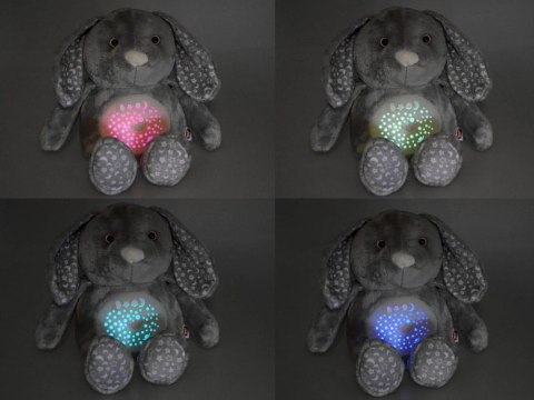 Maskotka projektor KRÓLICZEK gwiazdy kołysanki biały szum usypiacz