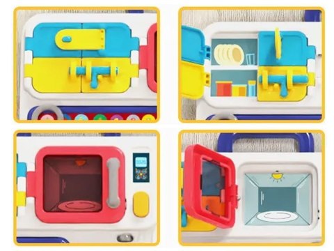 TABLICA MANIPULACYJNA kuchnia efekty dźwiękowe świetlne Montessori